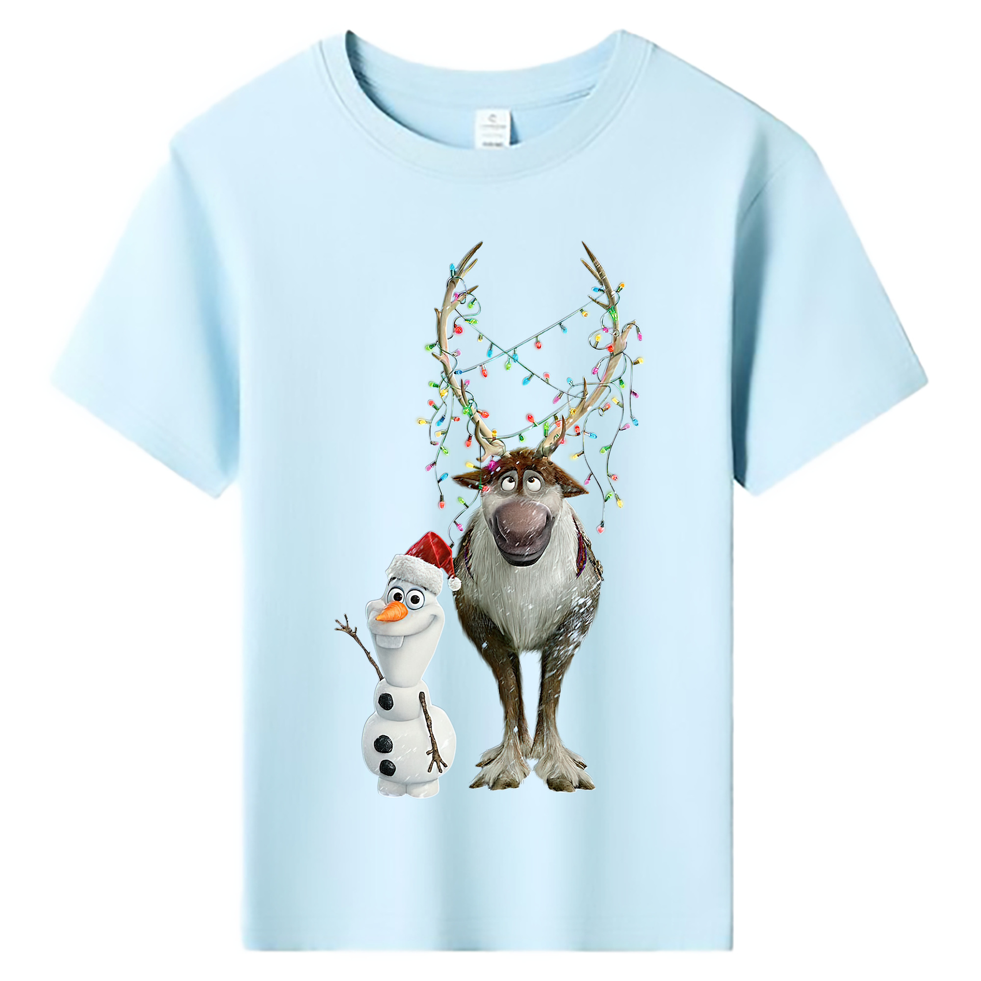 （画像用） アナと雪の女王 アンナ エルサ Frozen Anna Elsa 綿100％キッズTシャツ（フロントプリント）